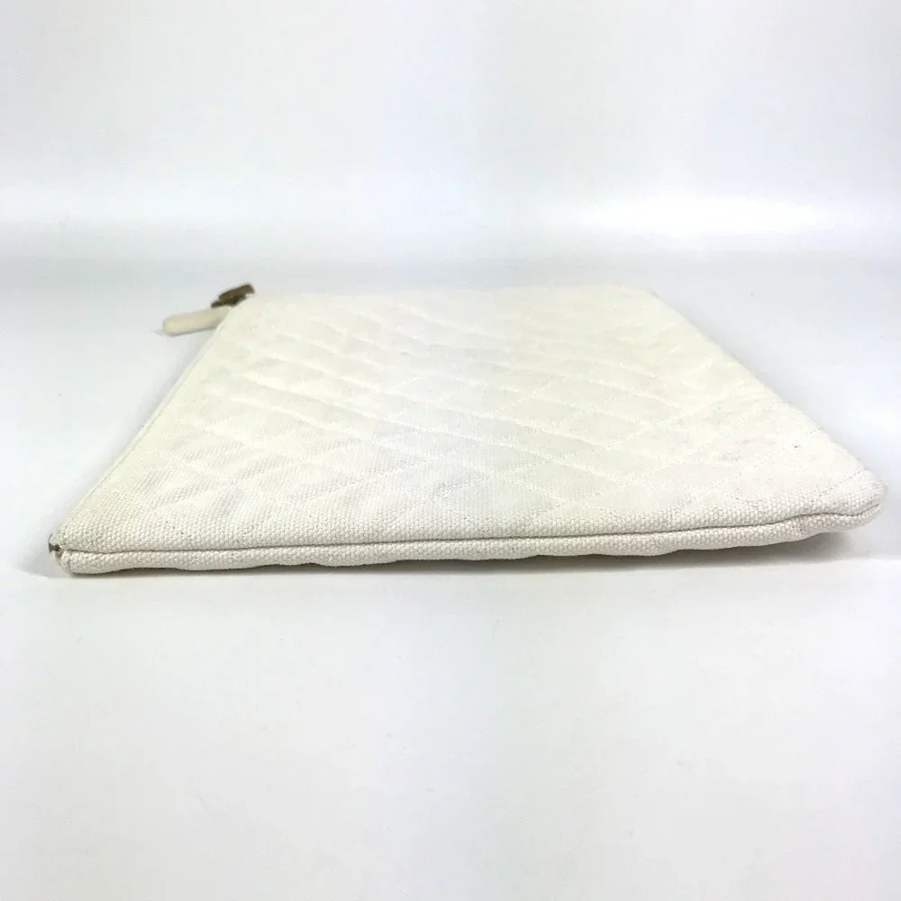 CHANEL Pink Canvas Pouch